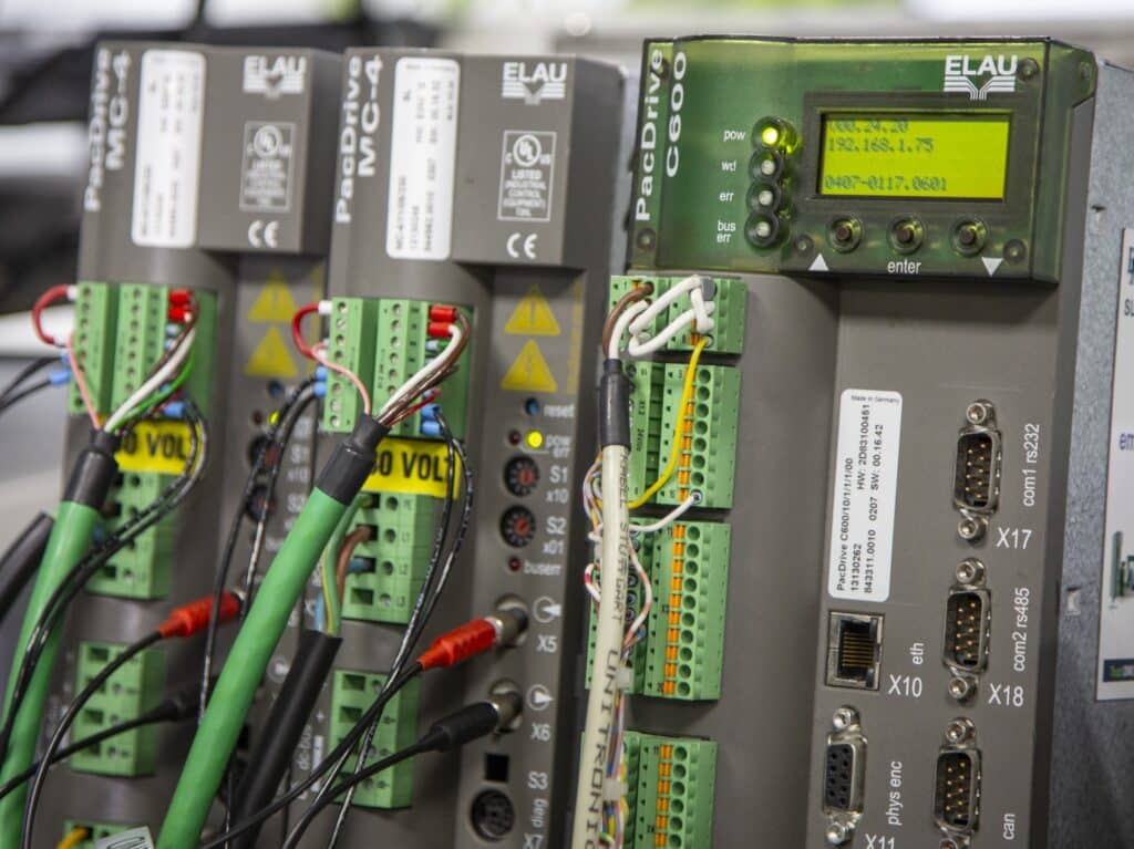 PacDrive diagnostic codes are displayed on the controller